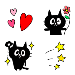 Black Cat and Everyday Emoji