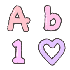 Pastel pink Alphabets