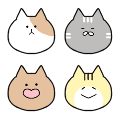 simple cats emoji only face