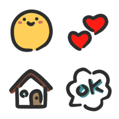 Handwriting Emoji with Cute Color