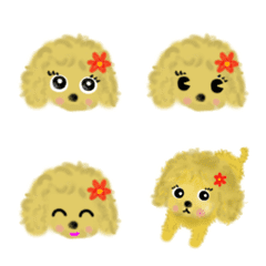 Cute Toy Poodle Hime-chan Emoji.