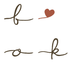 Calligraphy letters ::: Linked together