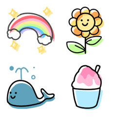 Simple Summer Emojis - Animated -
