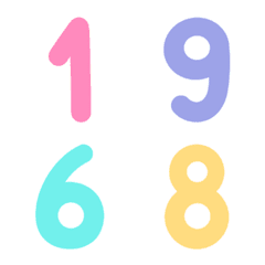 Number cute pastel Emoji