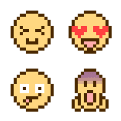 Pixel Face Emoji 2