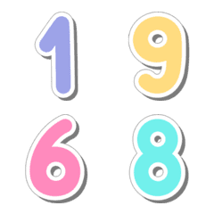 Number cute pastel Emoji 3