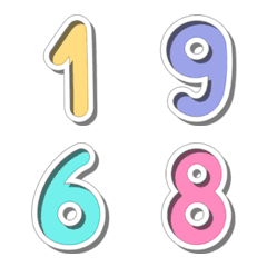Number cute pastel Emoji 4
