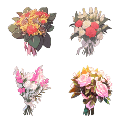 Various bouquet Emojis 4