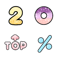 cute pastel number emoji 1
