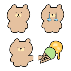 simple color bears emoji