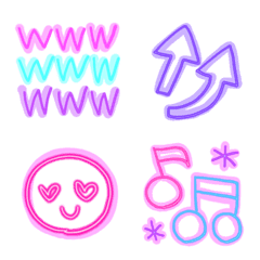 Neon colored Flashing Emoji(4)