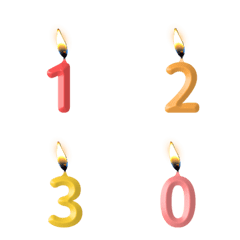 Candle  0-9 Animation Emoji