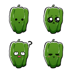 emoji version of green pepper with face