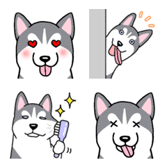 Dog emoji Siberian Husky