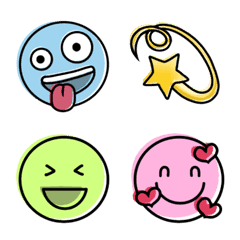 Simple Emoji RAKUGAKI style