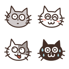 Emoji kucing dengan ekspresi kaya