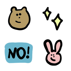 Daily Emojis Bear rabbit