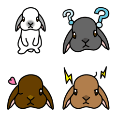Various Holland Lop Emoji