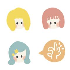 Emoji of Scandinavian color girls