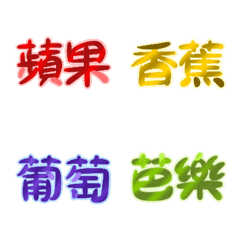 The names of fruits in Taiwan