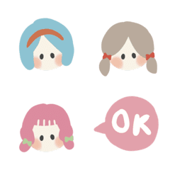 Emoji of Scandinavian color girls 2