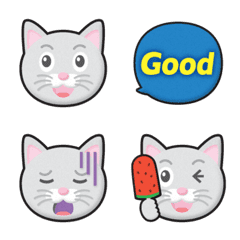 russian blue & english word emoji