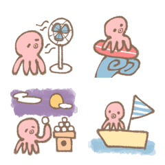 Emoji gurita dan musim panas