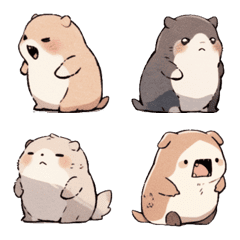 animal stickers-cute hamster