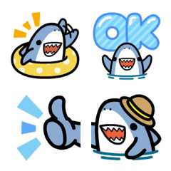 It works! Summer Small shark cute Emoji