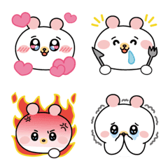 Kawaii Polka Dot Bear Emoji no.2