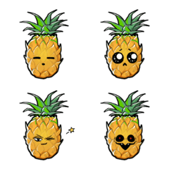emoji of a pineapple with a happy face
