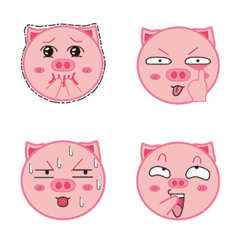 Pink Pig Emoji Stickers