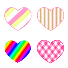 Simple heart with Stripes and checks