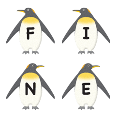 emperor penguin alphabet emoji
