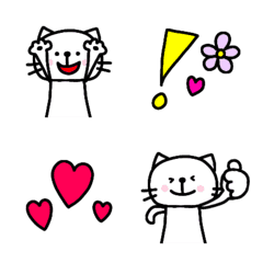 White cat gesture Emoji