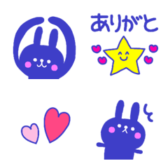 Blue Rabbit Emoji