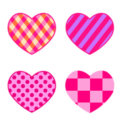 Hearts with Stripes and polka dots
