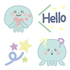 Simple cute jellyfish emoji
