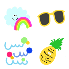 colorful pop summer Emoji