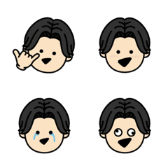Men's Emoji / Black Hair / Medium.B