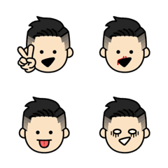Men's Emoji / Black Hair / Short.A