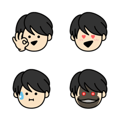 Men's Emoji / Black Hair / Medium.A