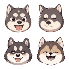 animal stickers-dog face1