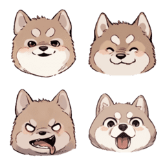 animal stickers-dog face2