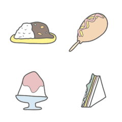 Cute and simple food emoji