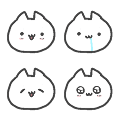 White cat emojis