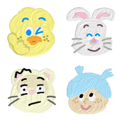 Emoji powapowa 6 chick ferret rabbit