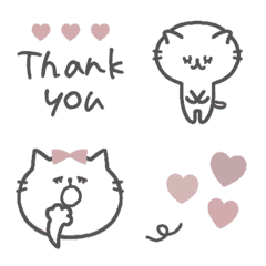 Simple and cute moving cat emoji