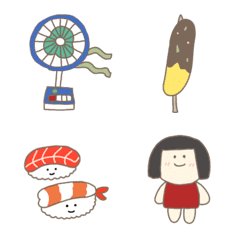 日本のゆるい夏の絵文字