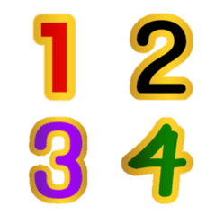 Number classic colour gold emoji